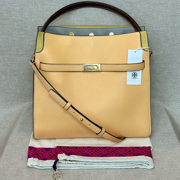 Tory Burch Handbags - NWT Tory Burch Lee Radziwill Double Bag – Jackfruit (Golden Tan) + Dust Bag